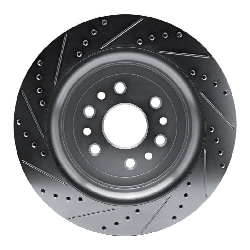 R1 Concepts R1 21-25 Jeep Grand Wagoneer Rear Right Drilled & Slotted Silver Brake Rotor