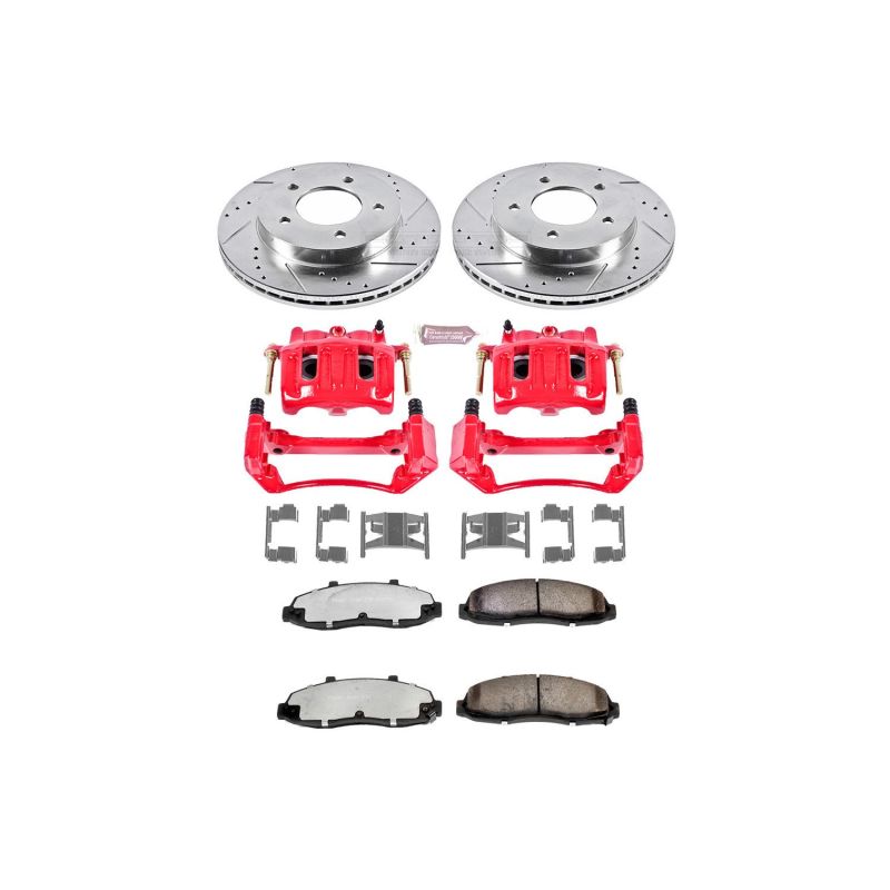 PowerStop Power Stop 97-00 Ford F-150 Front Z36 Truck & Tow Brake Kit w/Calipers