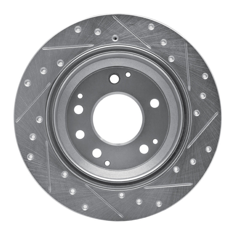 R1 Concepts R1 99-01 Acura RL Rear Left Drilled & Slotted Silver Brake Rotor