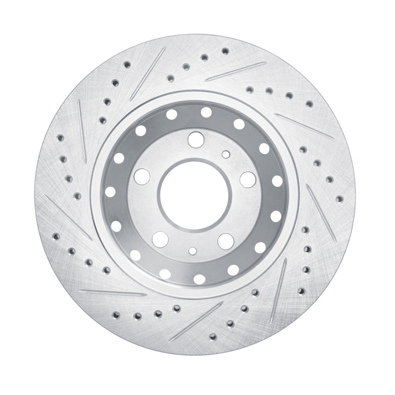 R1 Concepts R1 04-10 Audi A8 Rear Right Drilled & Slotted Silver Brake Rotor
