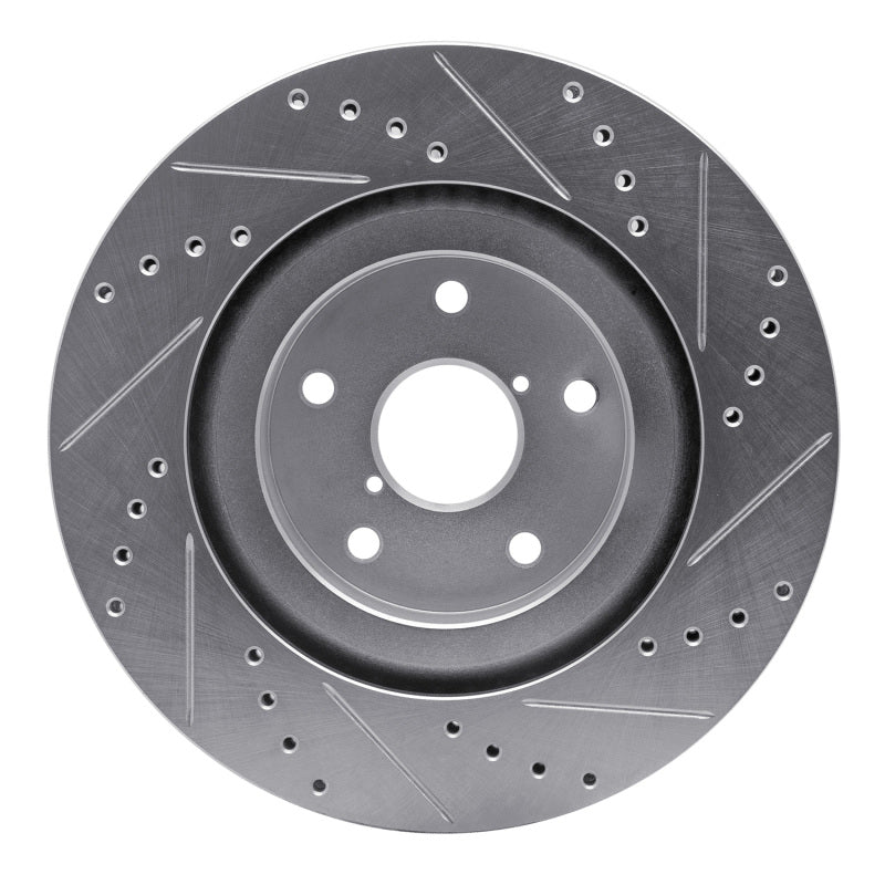 R1 Concepts R1 19-24 Subaru Forester Front Left Drilled & Slotted Silver Brake Rotor