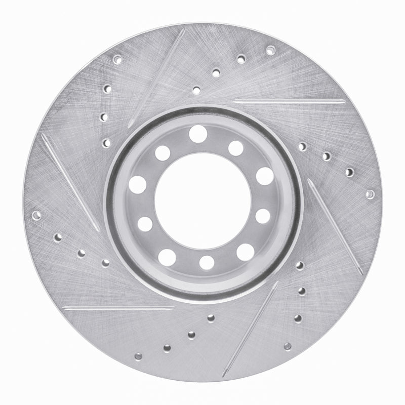 R1 Concepts R1 79-85 Mercedes-Benz 300SD Front Right Drilled & Slotted Silver Brake Rotor