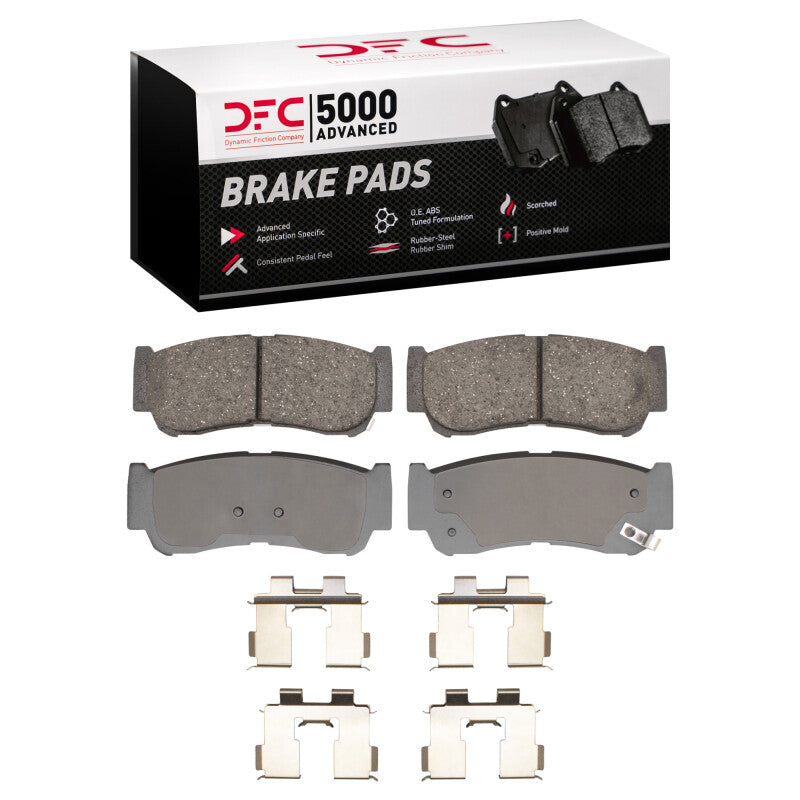 DFC 07-09 Hyundai Santa Fe Rear 5000 Advanced Ceramic Brake Pads and Hardware Kit