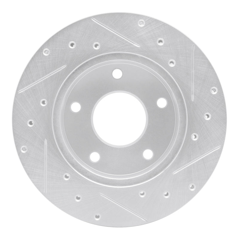 R1 Concepts R1 82-88 Chevrolet Camaro Rear Left Drilled & Slotted Silver Brake Rotor