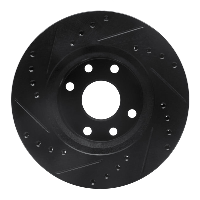 R1 Concepts R1 90-93 Asuna SUNFIRE Front Right Drilled & Slotted Black Brake Rotor