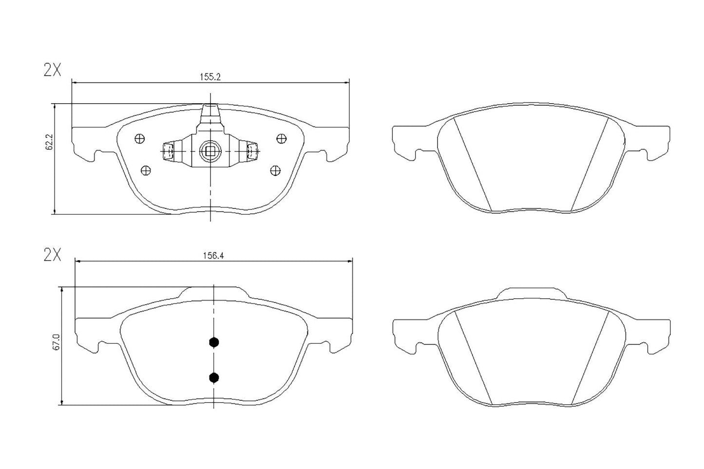 BOGAP F8210380 Brake Pad Set, Disc Brake
