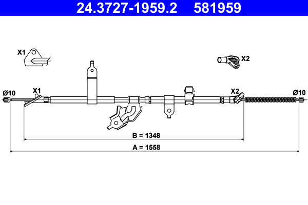 BOSCH 1987477521 Parking Brake Cable Pull