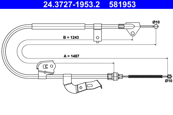 BOSCH 1987482101 Parking Brake Cable Pull