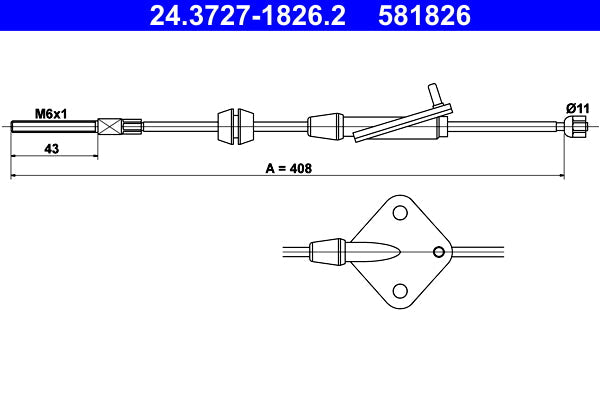 BOSCH 1987482238 Parking Brake Cable Pull