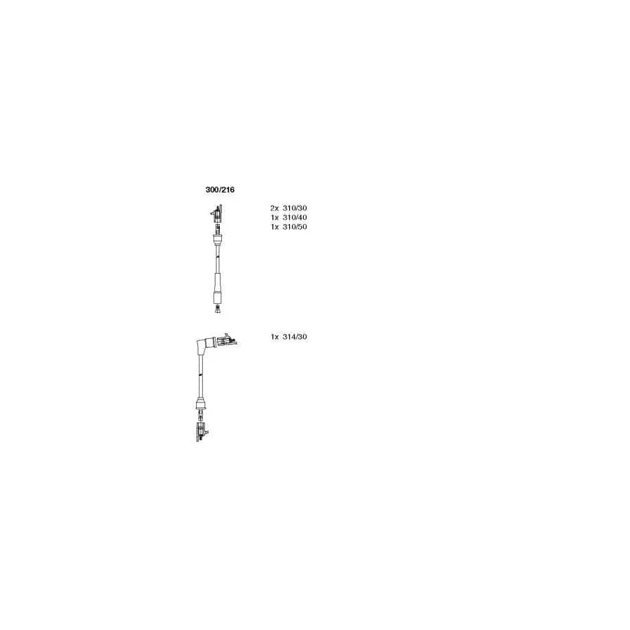 Bremi 300/216 Ignition Cable Kit for Fiat Regata Saloon (138)