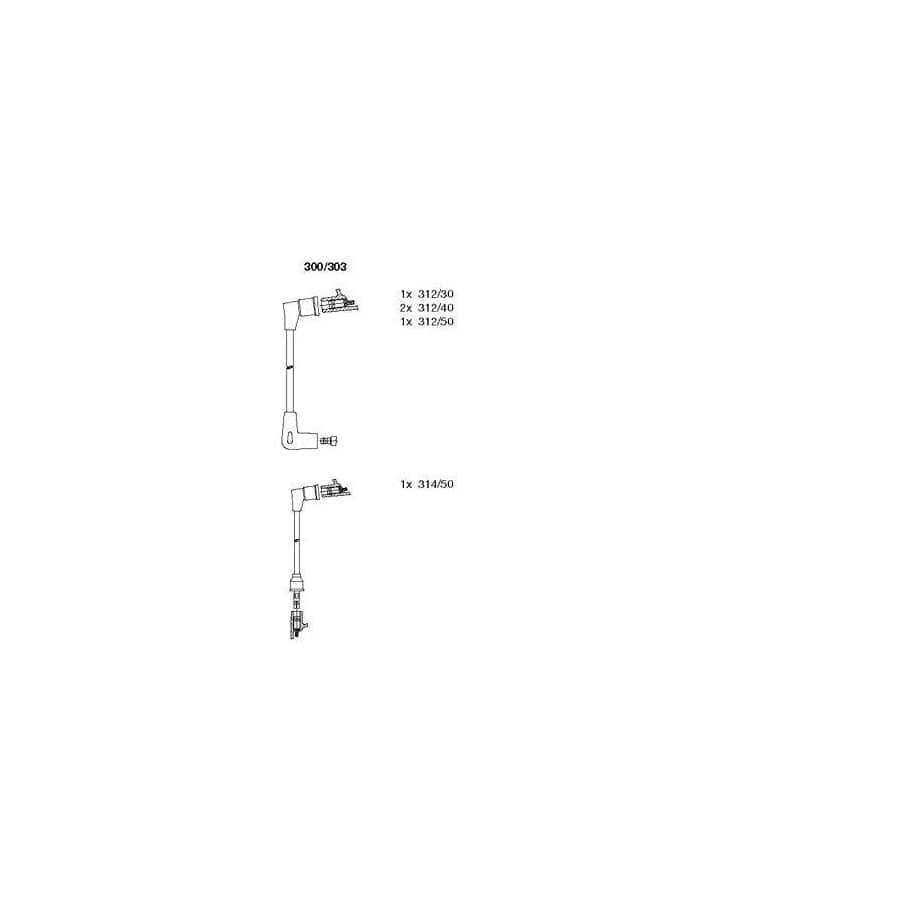 Bremi 300/303 Ignition Cable Kit for Honda Prelude II (Ab)