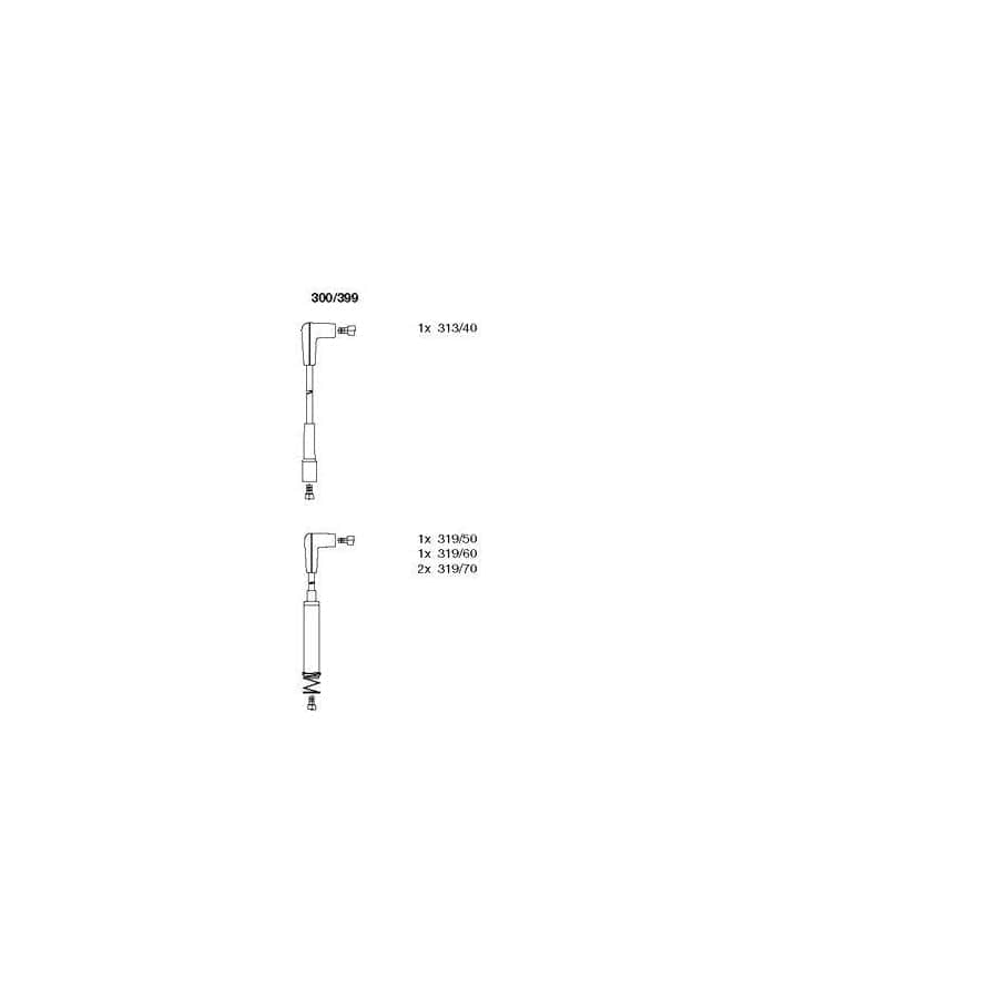Bremi 300/399 Ignition Cable Kit for Opel Vectra
