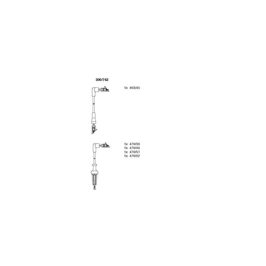 Bremi 300/742 Ignition Cable Kit for Rover 800