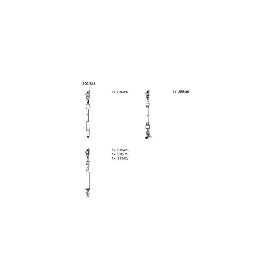 Bremi 300/888 Ignition Cable Kit for Opel Vectra