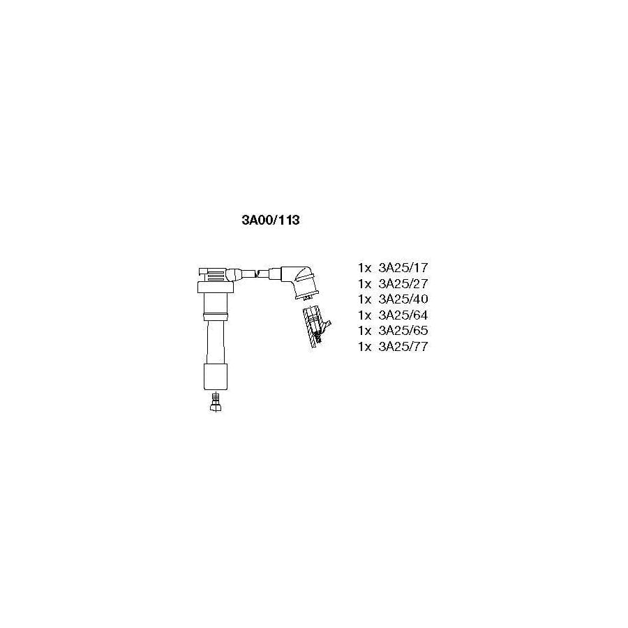 Bremi 3A00/113 Ignition Cable Kit for Mitsubishi Galant