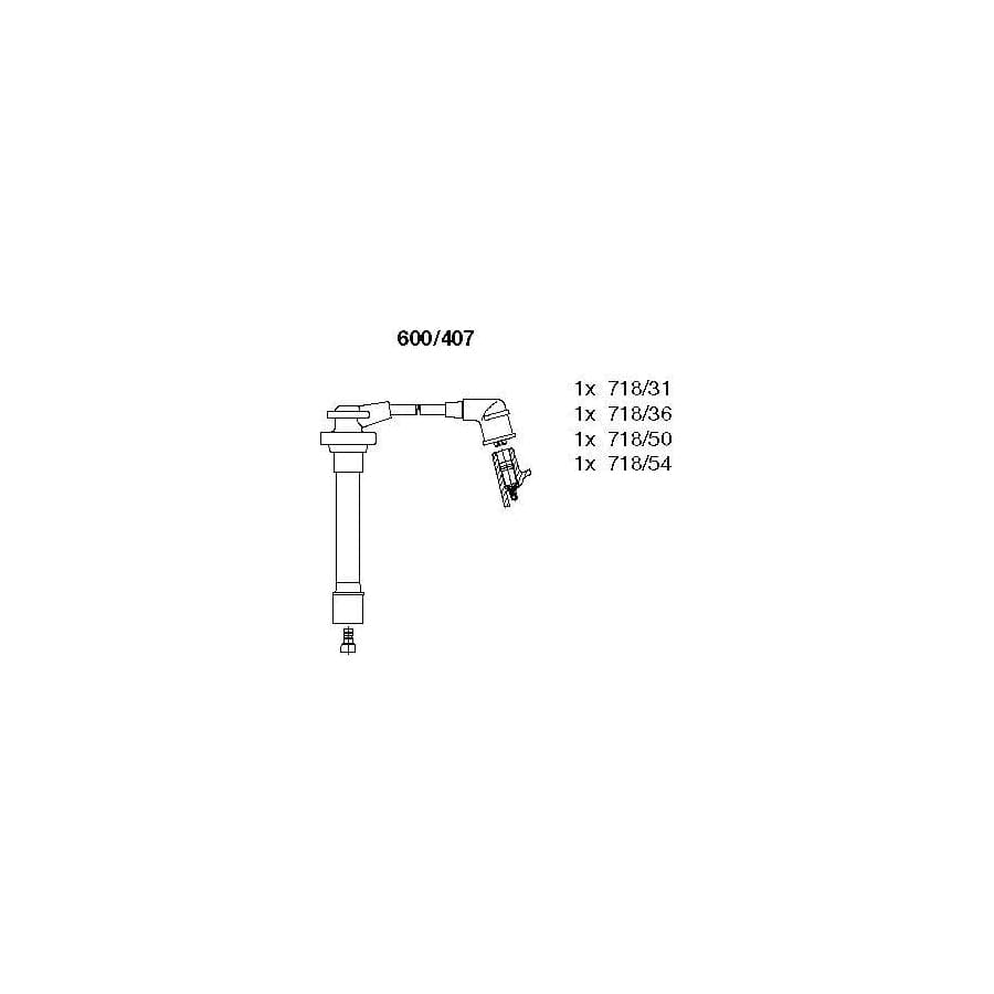 Bremi 600/407 Ignition Cable Kit for Nissan Serena (C23)