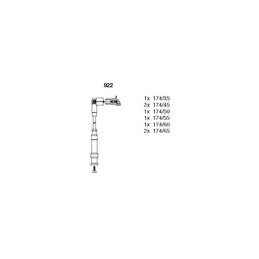 Bremi 922 Ignition Cable Kit for Alfa Romeo 155 (167)