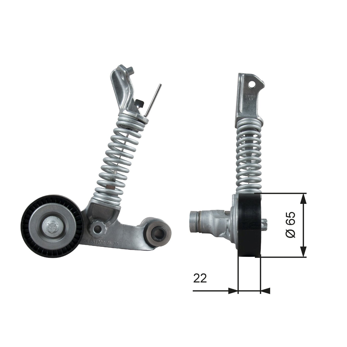 GATES GATT39373 V-Ribbed Belt Tensioner Pulley