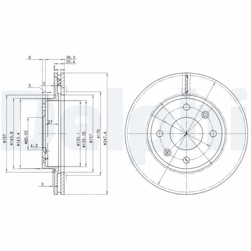 DELPHI BG2292 Brake Disc .