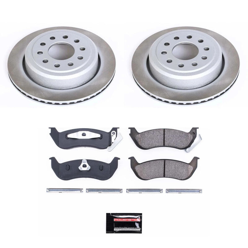 PowerStop Power Stop 03-11 Lincoln Town Car Rear Semi-Coated Rotor Kit