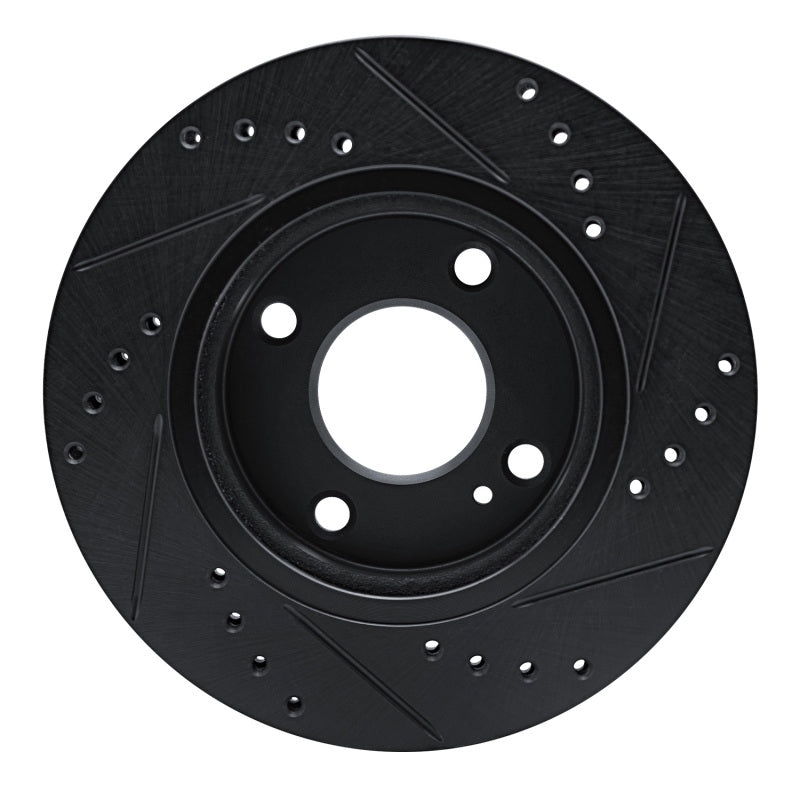 R1 Concepts R1 11-19 Ford Figo (Mexico) Front Left Drilled & Slotted Black Brake Rotor
