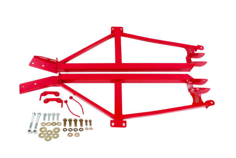 BMR Suspension BMR 93-02 F-Body Non-Convertible Bolt-On 4-Point Subframe Connectors - Red