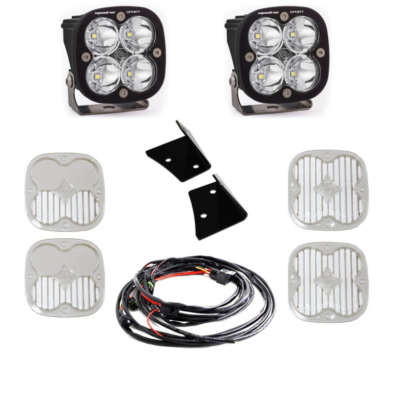 Baja Designs 07-18 Jeep Wrangler JK Squadron Sport A-Pillar Kit LED Light Pods - White