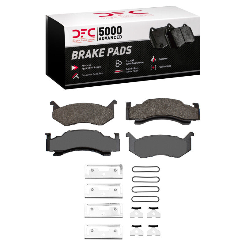 DFC 73-97 Chrysler Town & Country Front 5000 Advanced Semi Metallic Brake Pads and Hardware Kit