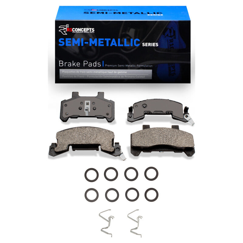 R1 Concepts R1 80-89 Buick Century Front Semi Met Pads & Hardware Kit