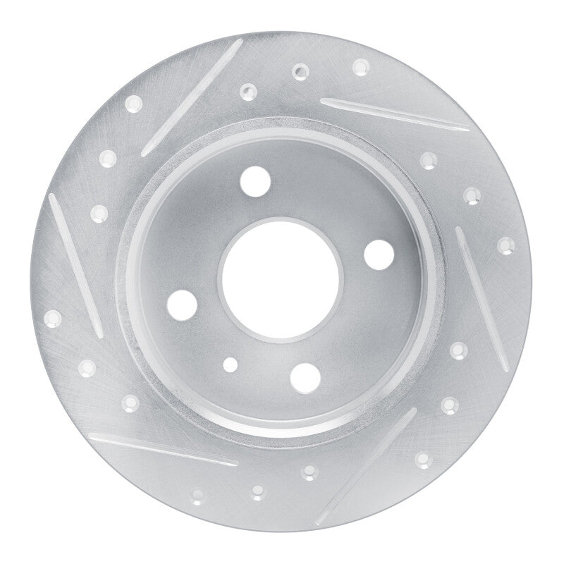 R1 Concepts R1 00-05 Chevrolet ASTRA (Mexico) Rear Right Drilled & Slotted Silver Brake Rotor