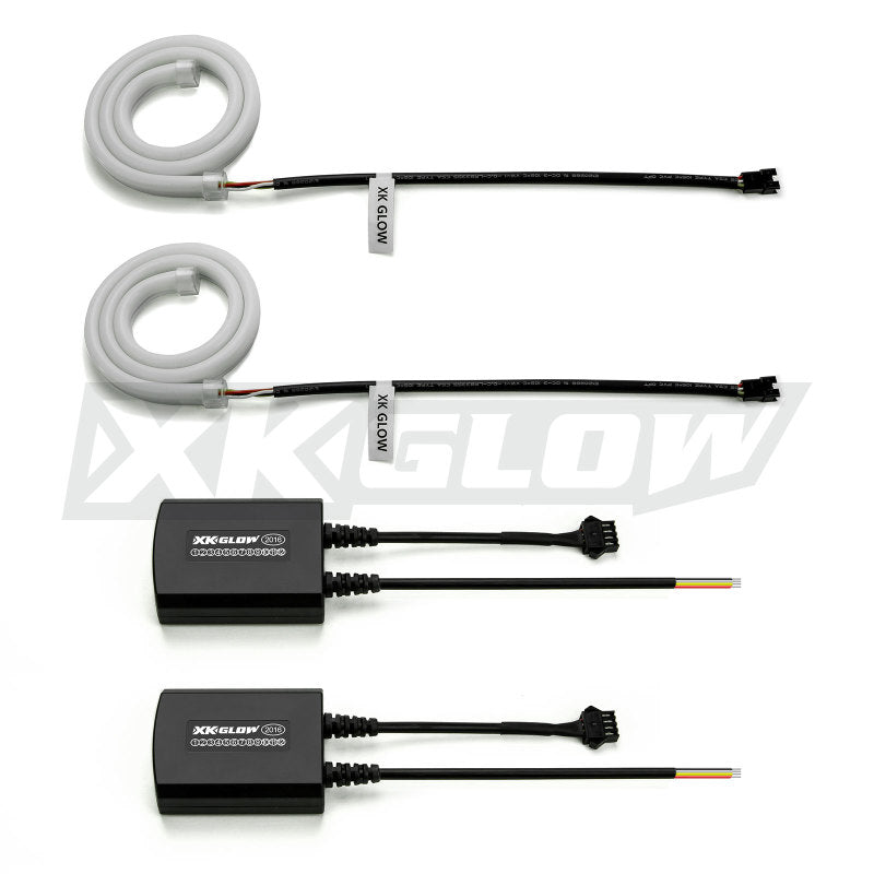 XKGLOW XK Glow 36inch - 2pc Sequential Switchback LED Strip Kit DRL Turnsignal for Headlights