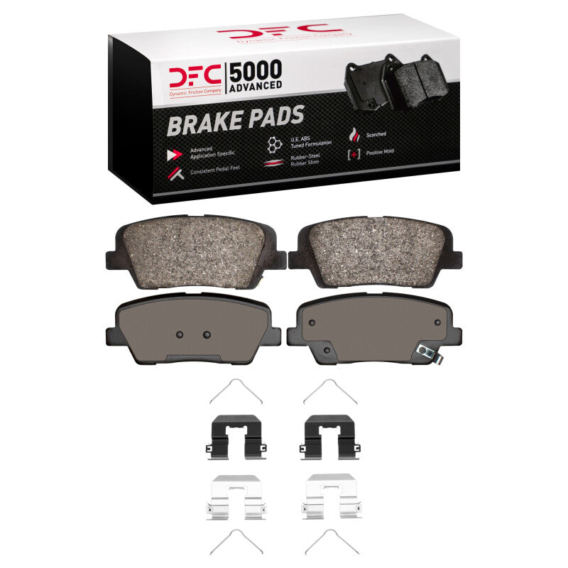 DFC 15-20 Kia Sorento Rear 5000 Advanced Ceramic Brake Pads and Hardware Kit