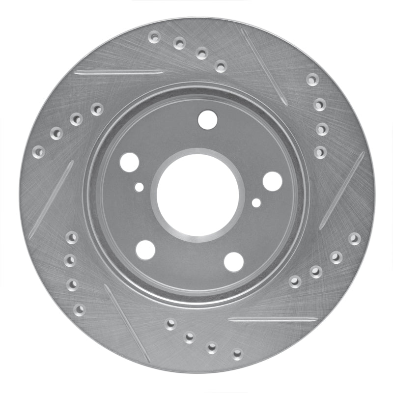 R1 Concepts R1 91-94 Toyota Previa Front Left Drilled & Slotted Silver Brake Rotor