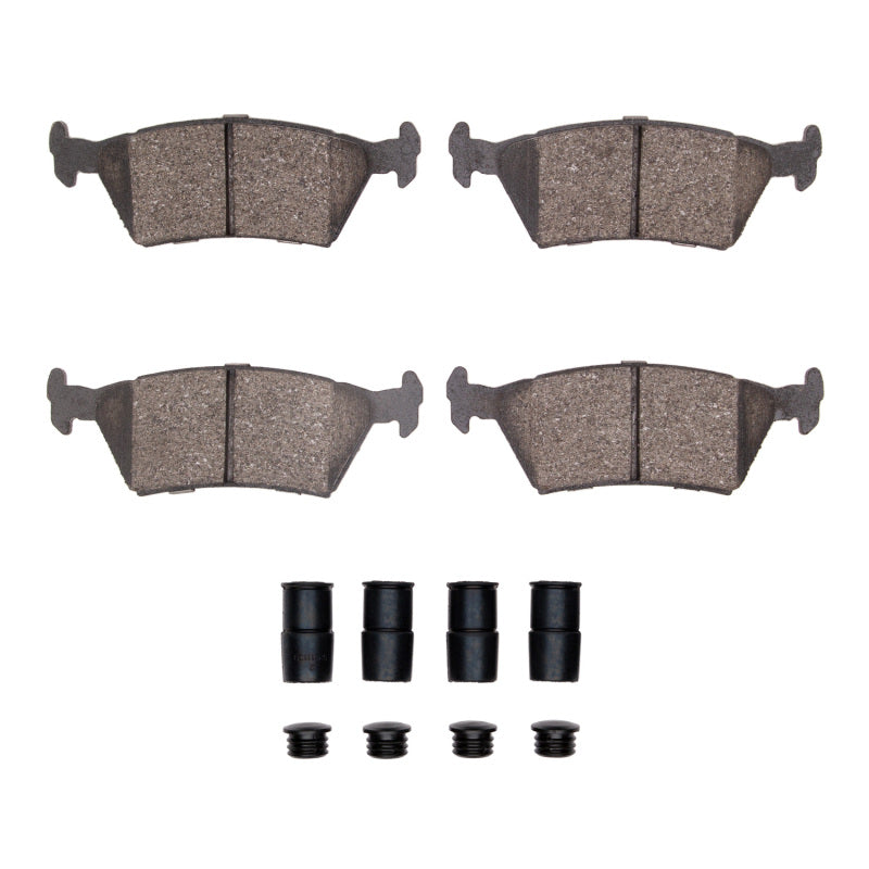 DFC 85-88 Chrysler Daytona Rear 5000 Advanced Semi Metallic Brake Pads and Hardware Kit