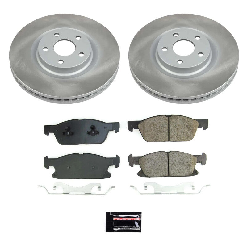 PowerStop Power Stop 17-20 Lincoln Continental Front Semi-Coated Rotor Kit