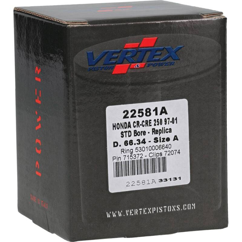 Vertex Pistons Vertex Piston 97-01 Honda CR 250 R 250cc Cast Replica Piston Kit