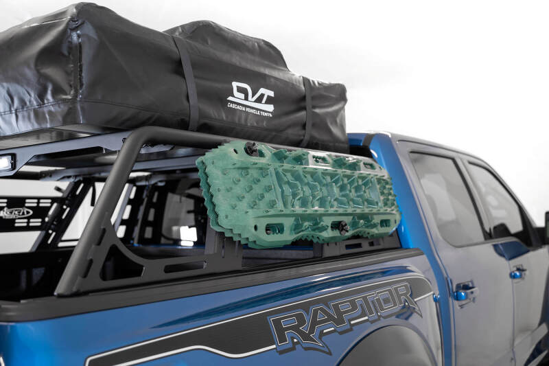 Addictive Desert Designs 2015+ Ford F-150 Overlander Chase Rack w/ 3rd Brake Light - Hammer Black
