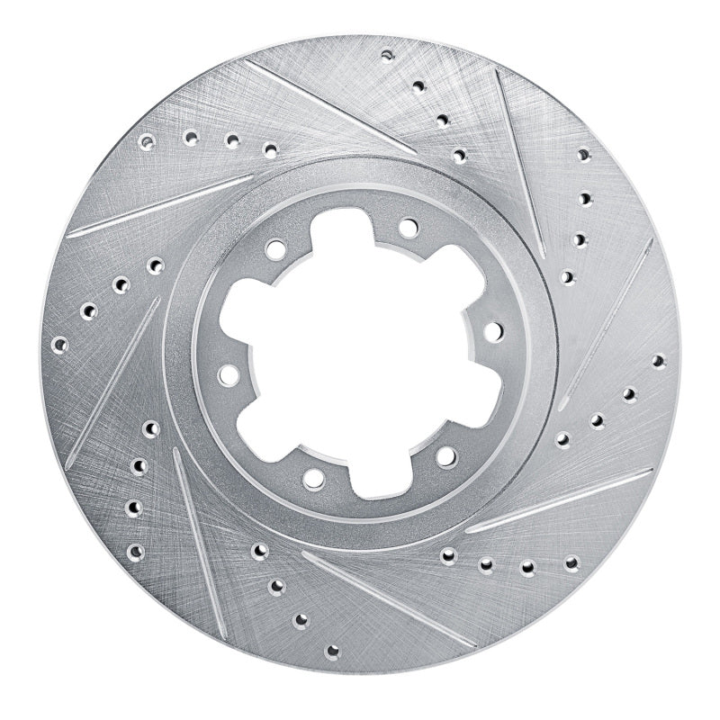 R1 Concepts R1 98-04 Infiniti QX4 Front Right Drilled & Slotted Silver Brake Rotor