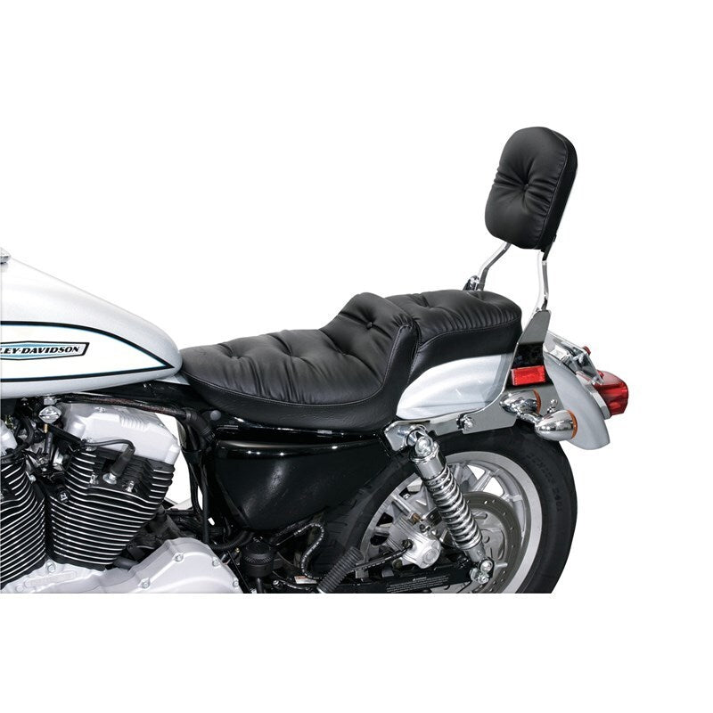 Mustang Motorcycle Mustang 04-21 Harley Sportster Duke 1PC Seat Regal - Black