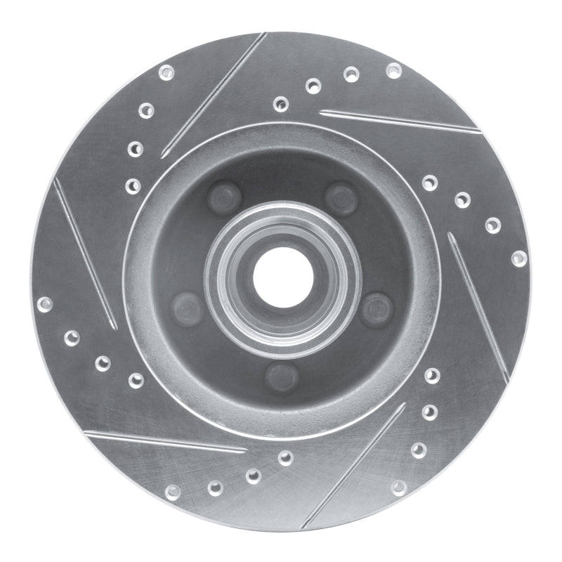 R1 Concepts R1 87-90 Dodge DAKOTA RWD Front Right Drilled & Slotted Silver Brake Rotor