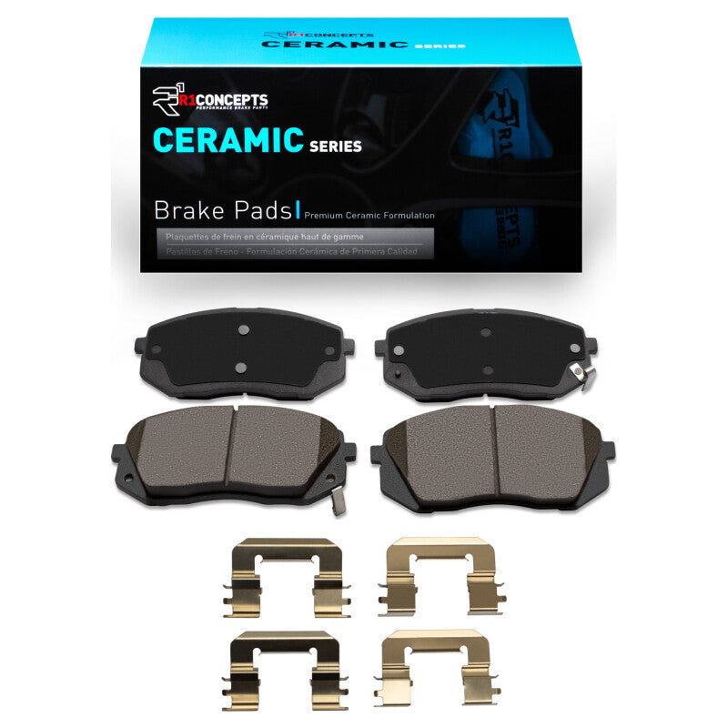 R1 Concepts R1 11-12 Kia Rondo (Canada) Front Ceramic Pads & Hardware Kit