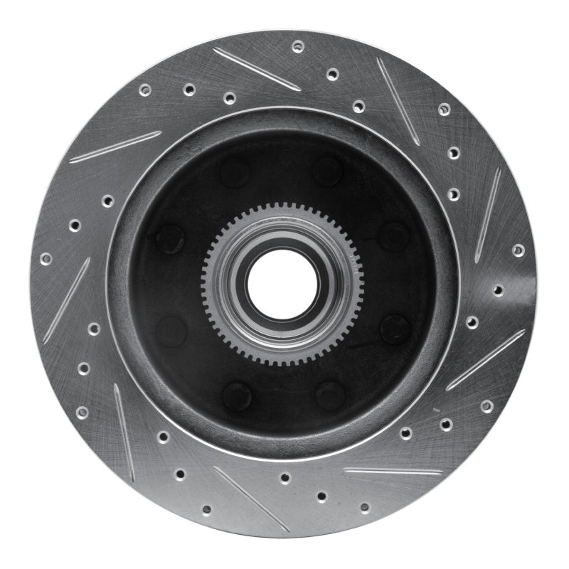 R1 Concepts R1 98-03 Dodge Ram 2500 Van Front Left Drilled & Slotted Silver Brake Rotor