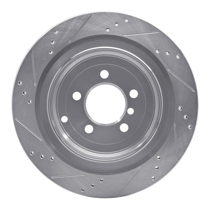 R1 Concepts R1 06-12 Land Rover Range Rover Rear Right Drilled & Slotted Silver Brake Rotor