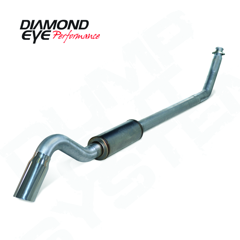 Diamond Eye Performance Diamond Eye 4in SS TURBO BACK SGL DUMP OUT 98.5-02 DODGE INCLUDING TIP NO MFLR