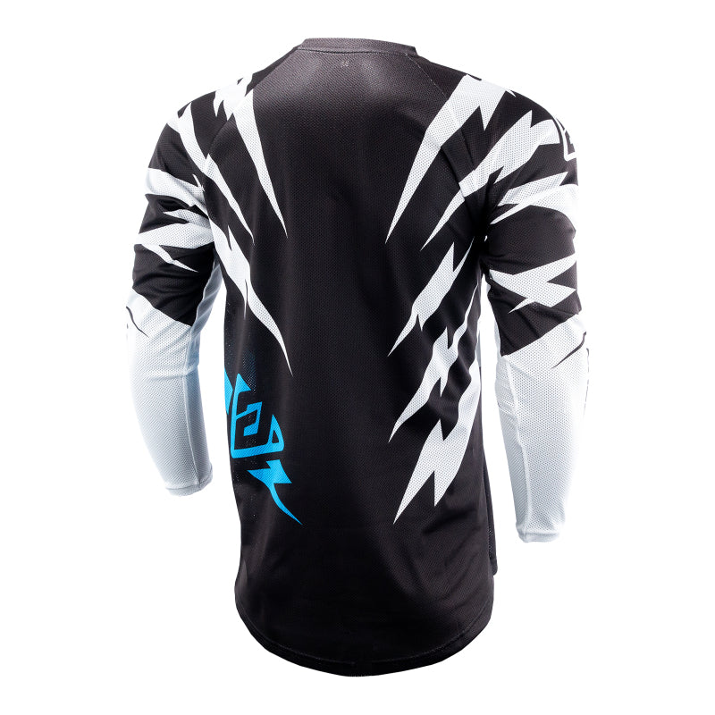 Answer 26 LE Syncron Rizz Vented Jersey Black/White/Cyan Youth - Medium