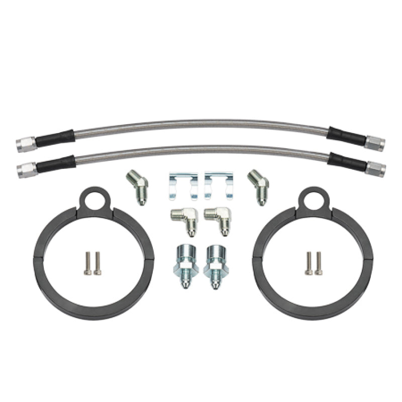 Wilwood Flexline Kit 12 inch -3 3/8-24 IF 1/8-27 NPT 90 Degree