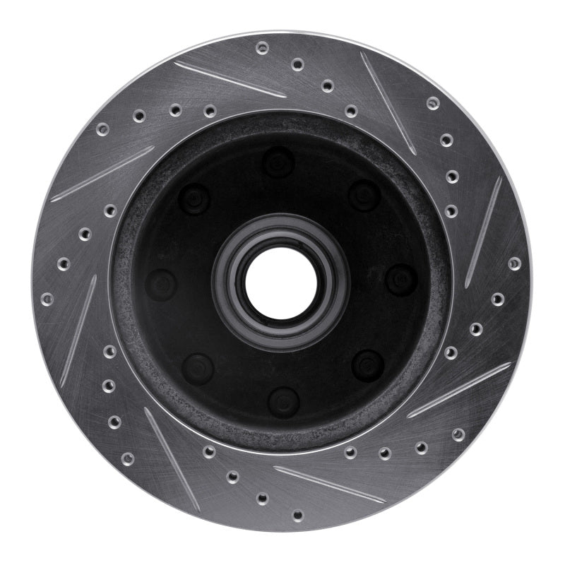 R1 Concepts R1 80-85 Ford E-250 Econoline Front Left Drilled & Slotted Silver Brake Rotor