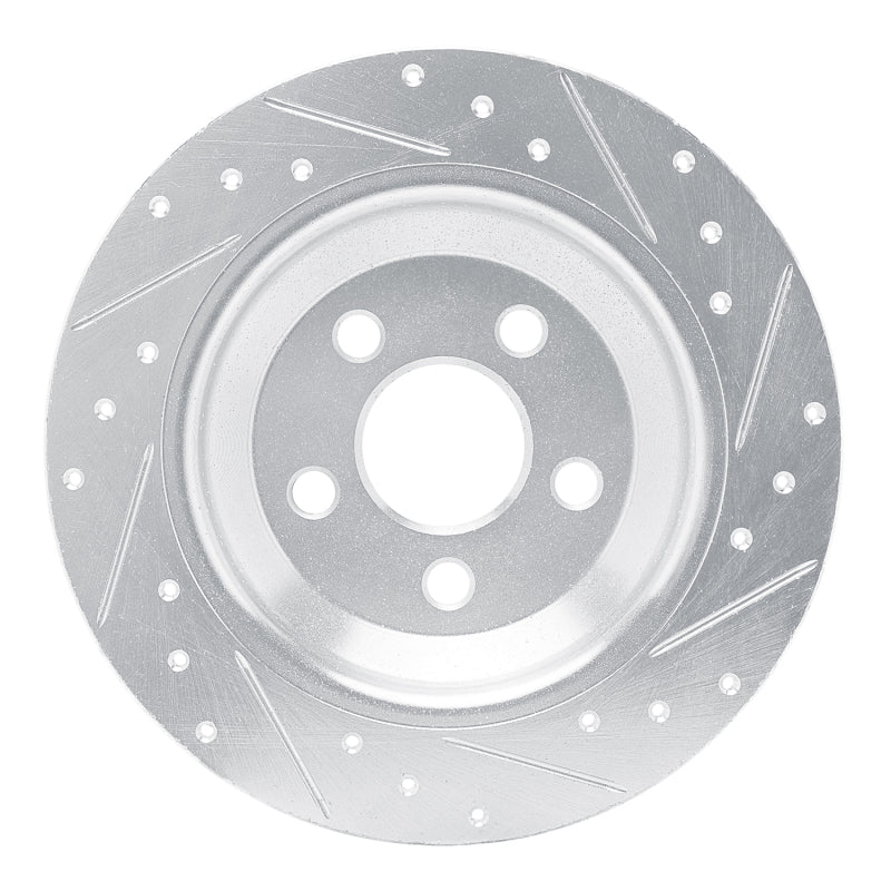 R1 Concepts R1 22-25 Ford Maverick Rear Left Drilled & Slotted Silver Brake Rotor