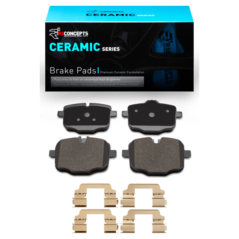 R1 Concepts R1 11-19 BMW 535I Rear Ceramic Brake Pads & Hardware Kit