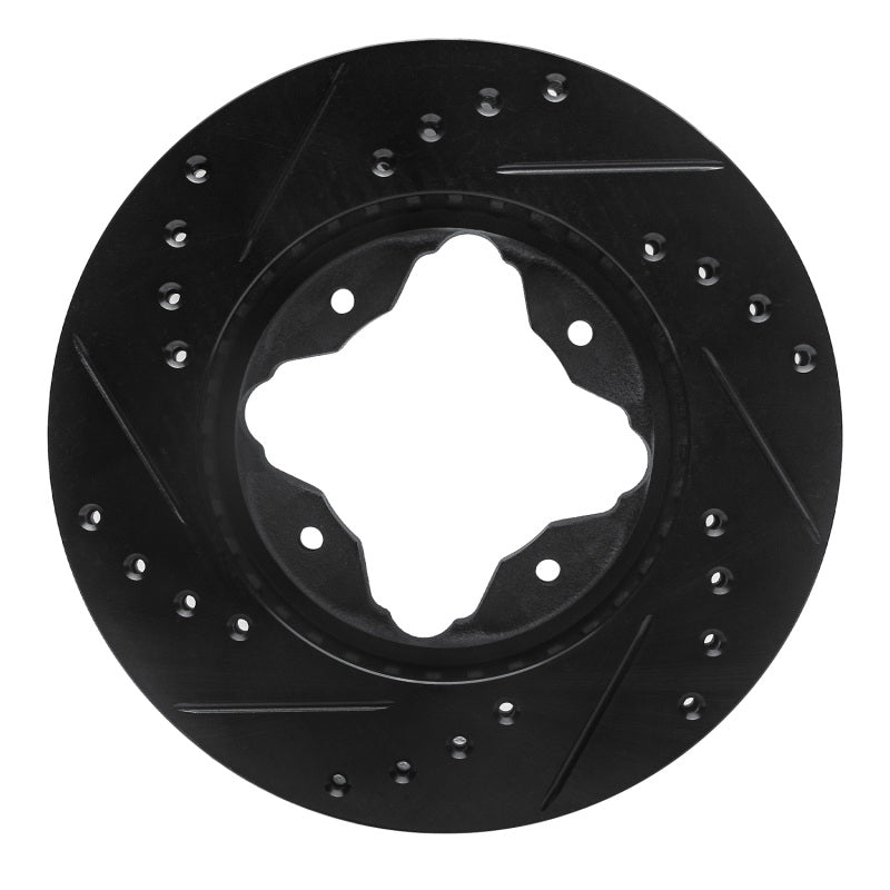 R1 Concepts R1 90-97 Acura CL Front Right Drilled & Slotted Black Brake Rotor
